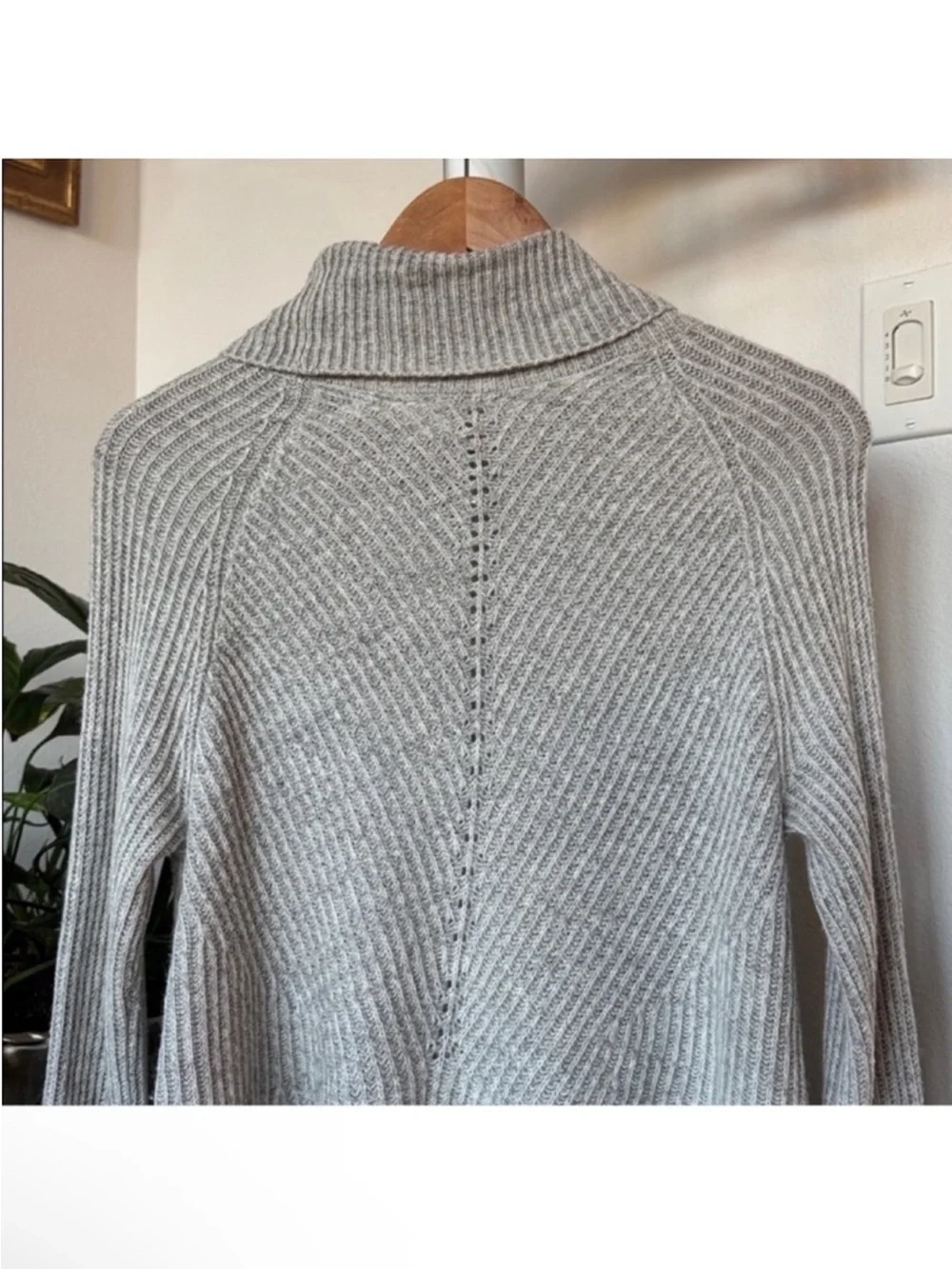 Anthropologie Moth Ribbed Knit Turtleneck Sweater Sz XS Tie Front